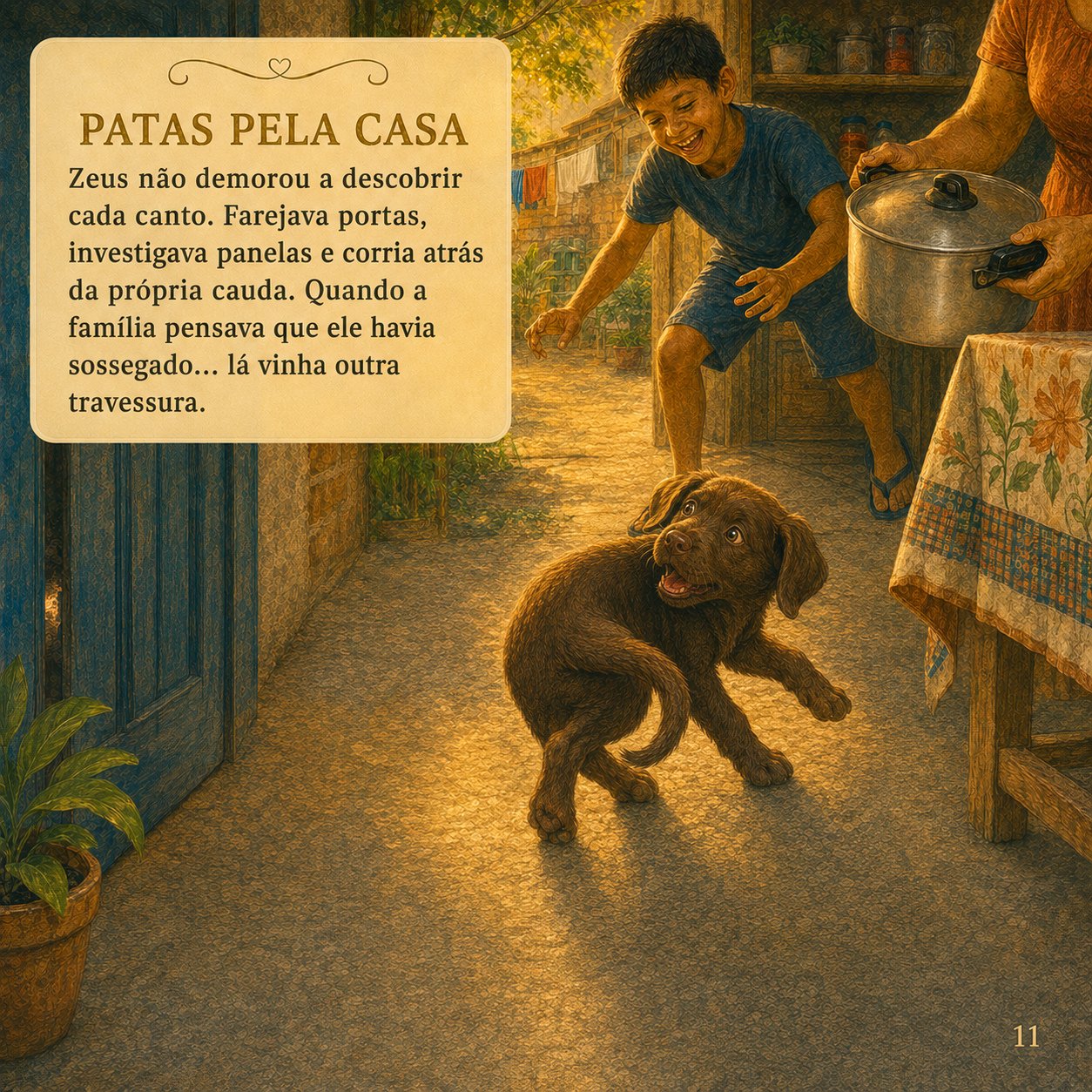 Patas pela casa — Zeus descobrindo cada canto